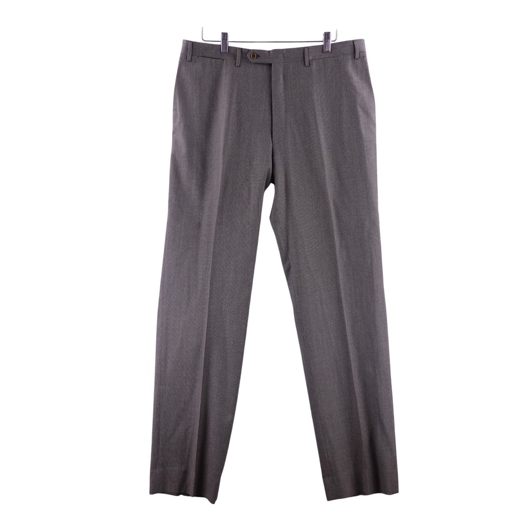 Pura Lana Vergine Mens 38x56  Woolmark Italian Wool Dress Pants Brown Italy